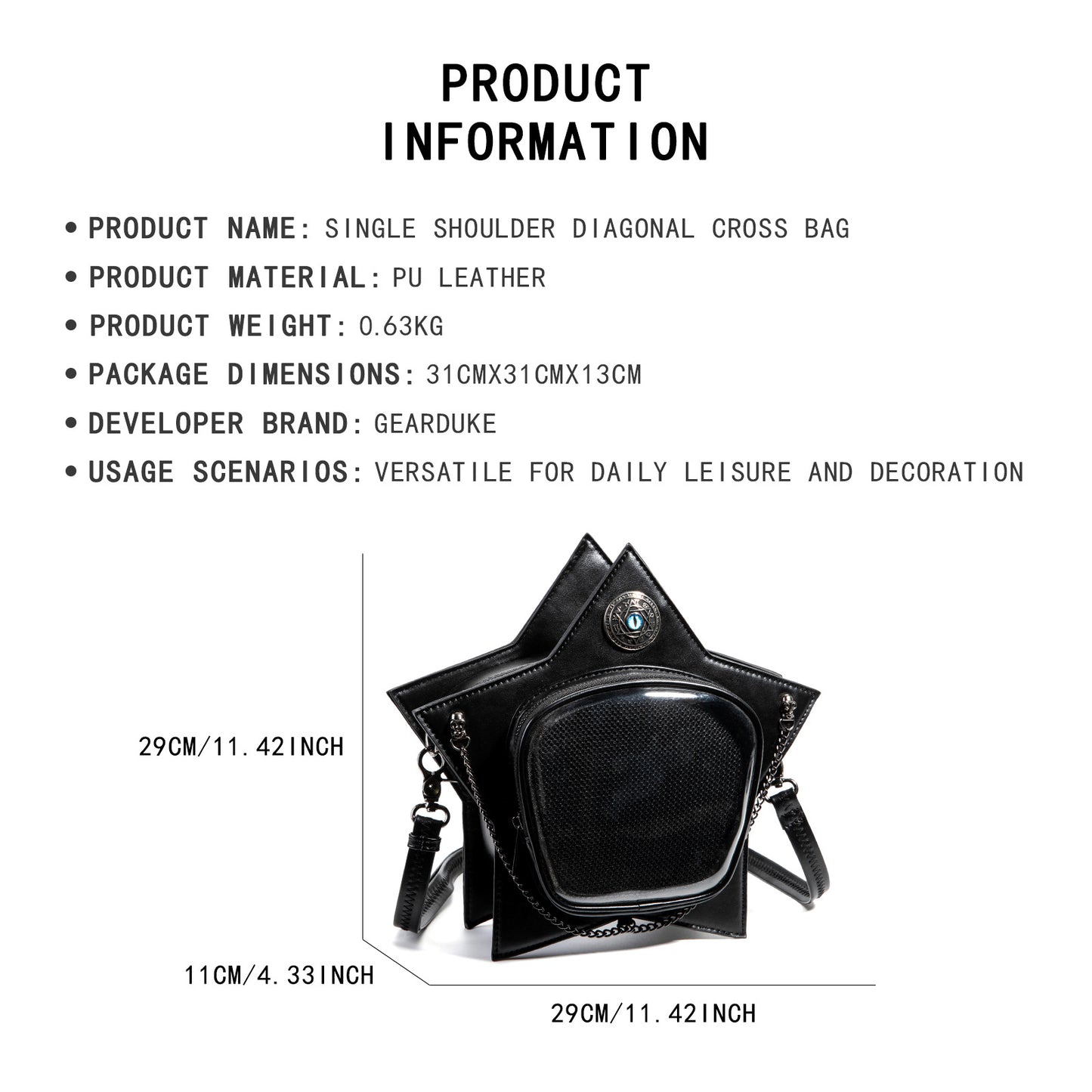 Transparent Design Large Capacity Storage Display Daily Women's Backpack