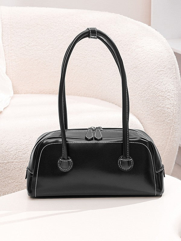 Women's Fashion Soft Surface Zipper Underarm High Women's Handbag