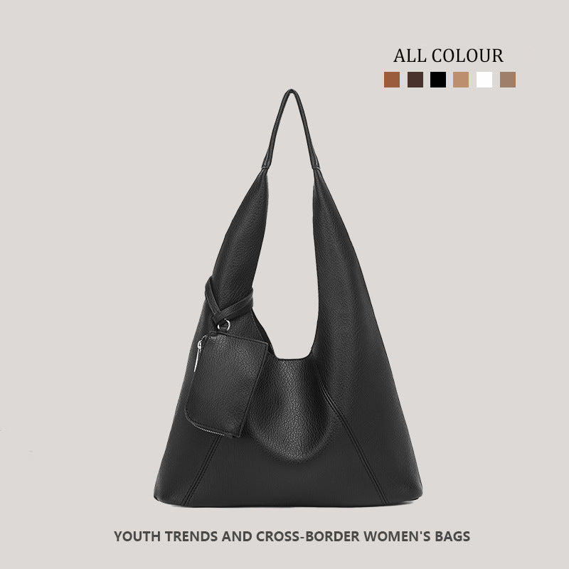 Korean Style Lychee Pattern Niche Retro High Sense Underarm Bag