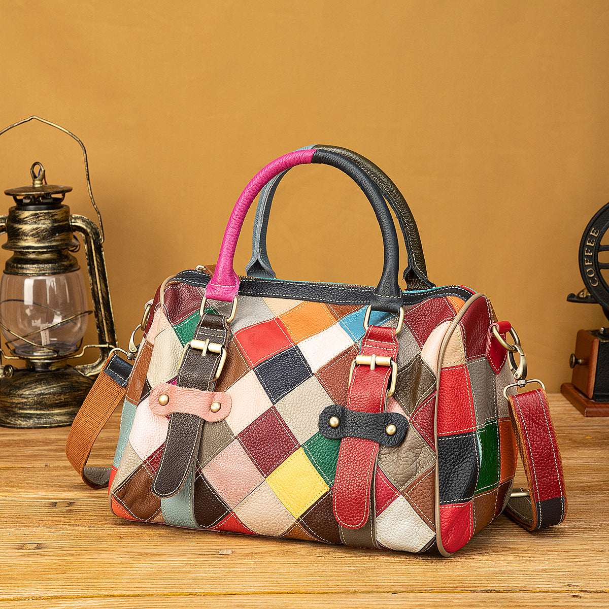 Women's Top Layer Cattlehide Leather Fashion Large Capacity Women's Shoulder Bag