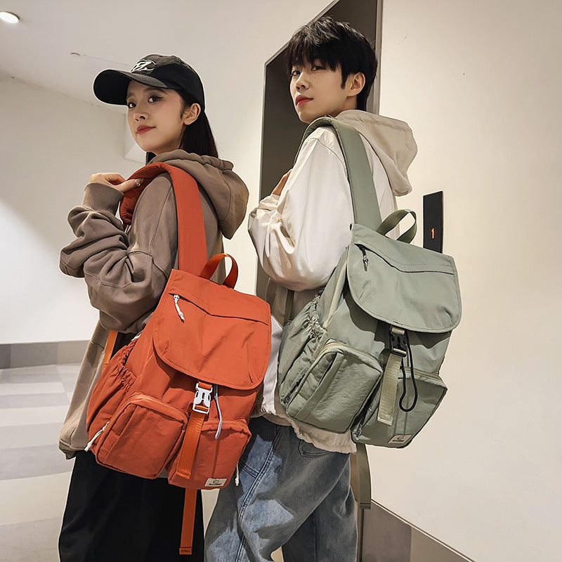 Mountain Minimalist Female Drawstring Niche College Lightweight Leisure Backpack