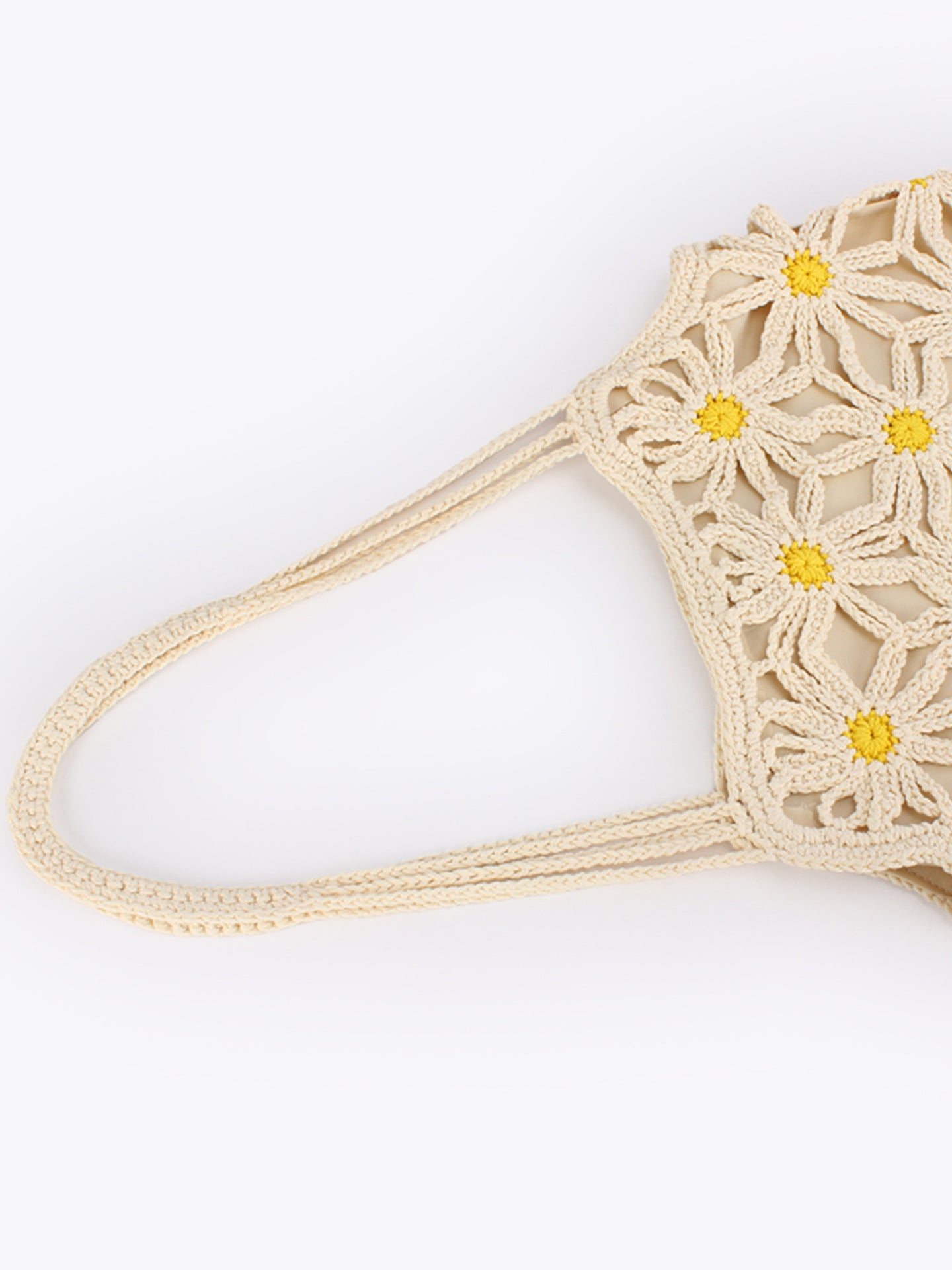 Women's Hand-woven Cotton String Hollow Flower Seaside Holiday Women's Shoulder Bag