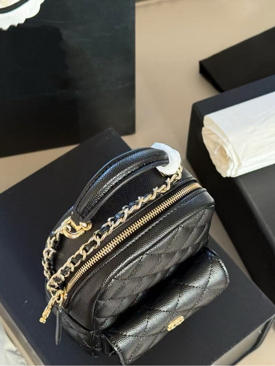High Quality Rhombus Chain Classic Style Lychee Leather Bags