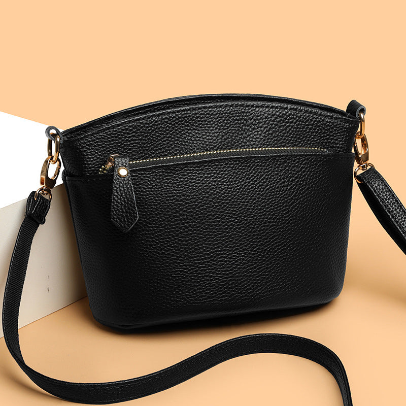 Women's Triple Zipper Portable Dumpling Practical Classic Women's Messenger Bag