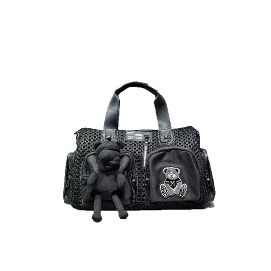 Women's Fashion Bear Stitching Patchwork Doll Bags