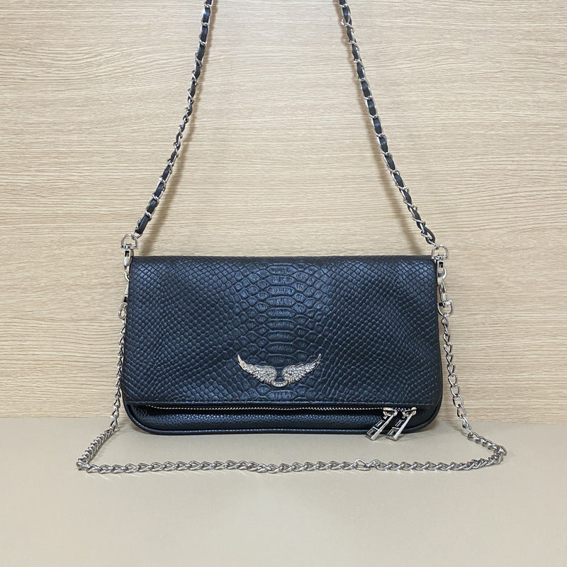 Women's Fashion Black Vintage Luxury Design Women's Messenger Bag