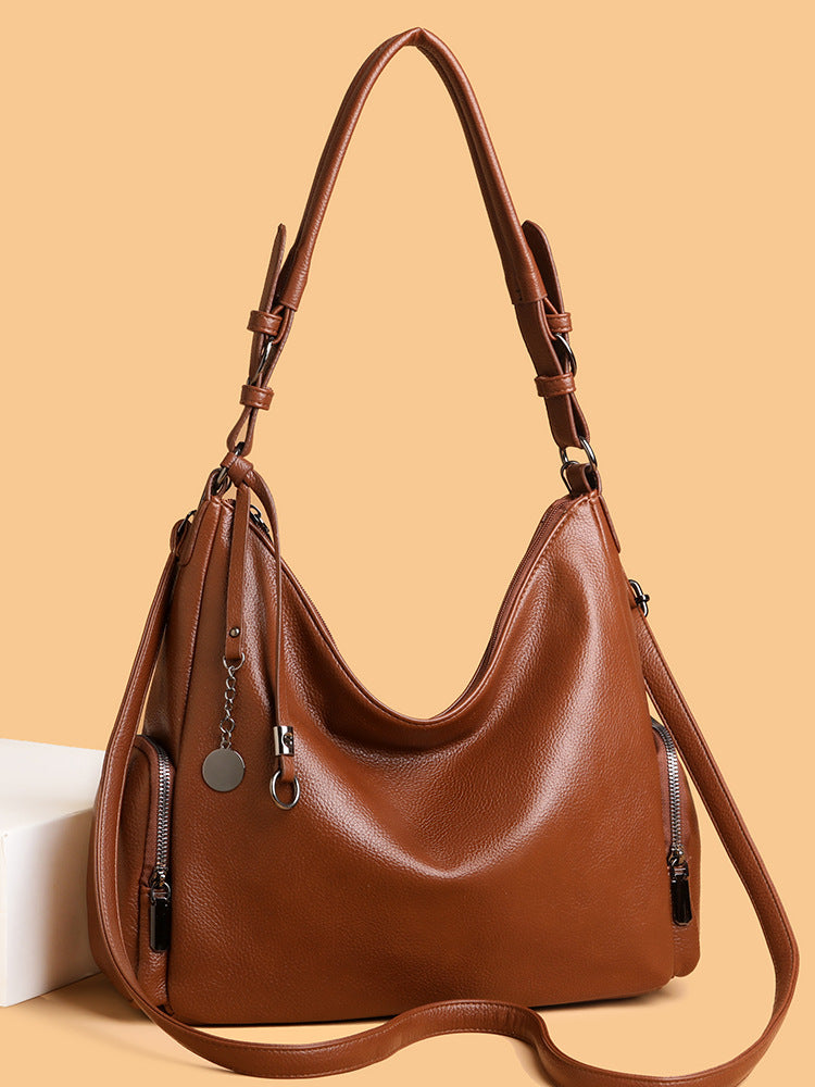 Women's Large Capacity Underarm Soft Leather High-grade Bags