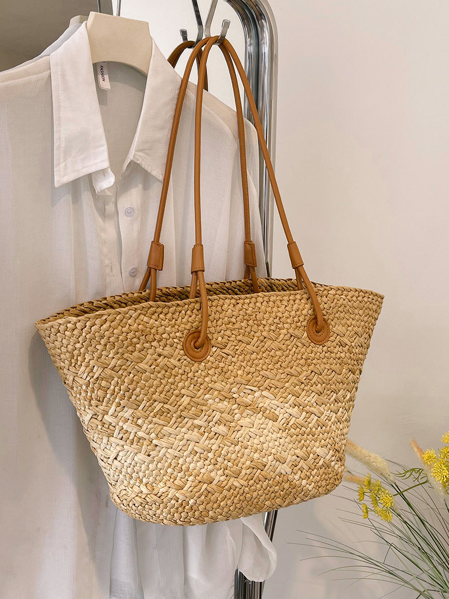 Large Capacity Straw Simple Portable Natural Bags