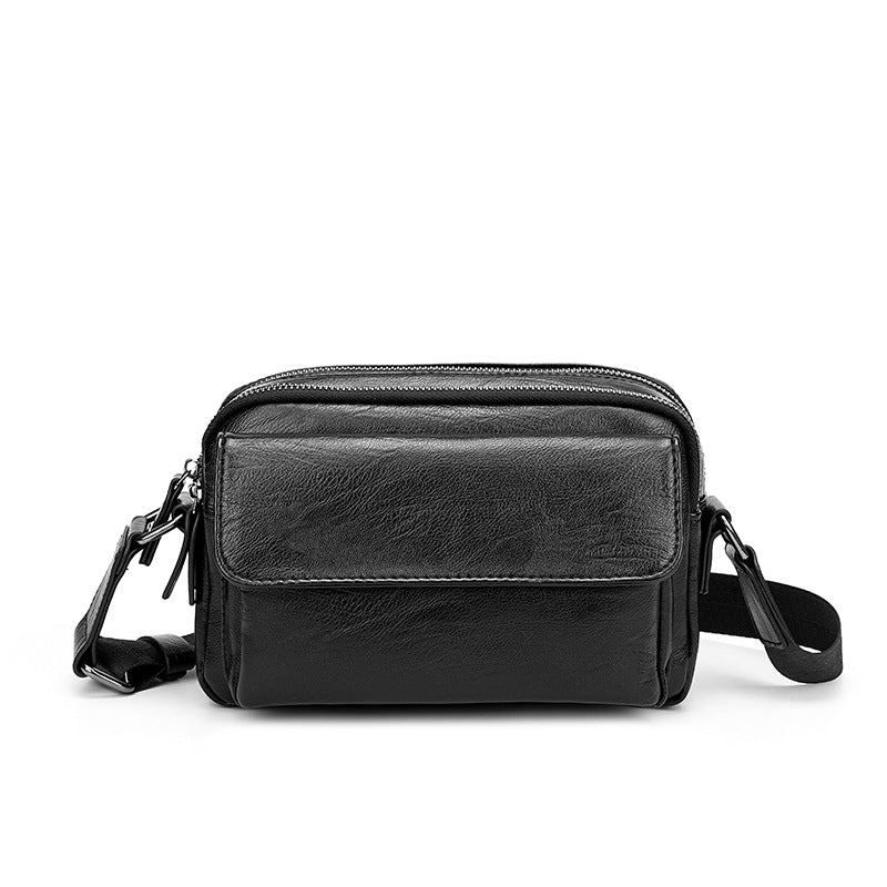 Men's Large Capacity Horizontal Portable Leather High Bags