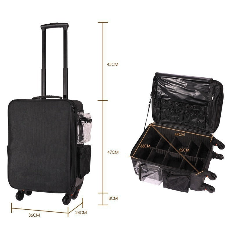 Women's Professional Makeup Artist Large Capacity Nail Tattoo Teacher Storage Cosmetic Case