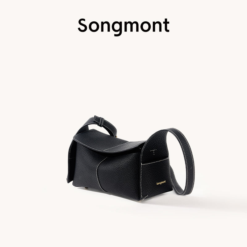 Hanging Series Portable Roof Layer Cowhide Women's Shoulder Bag