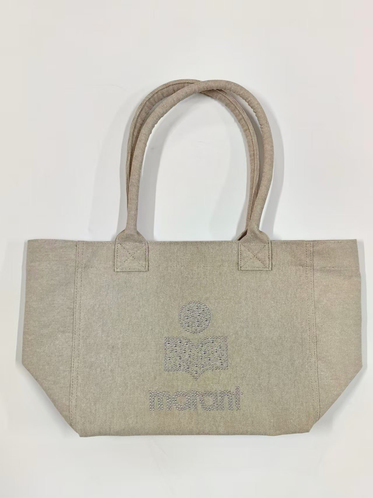 Women's Fashion Built-in Double Pocket Interlayer Pure Tote Bags
