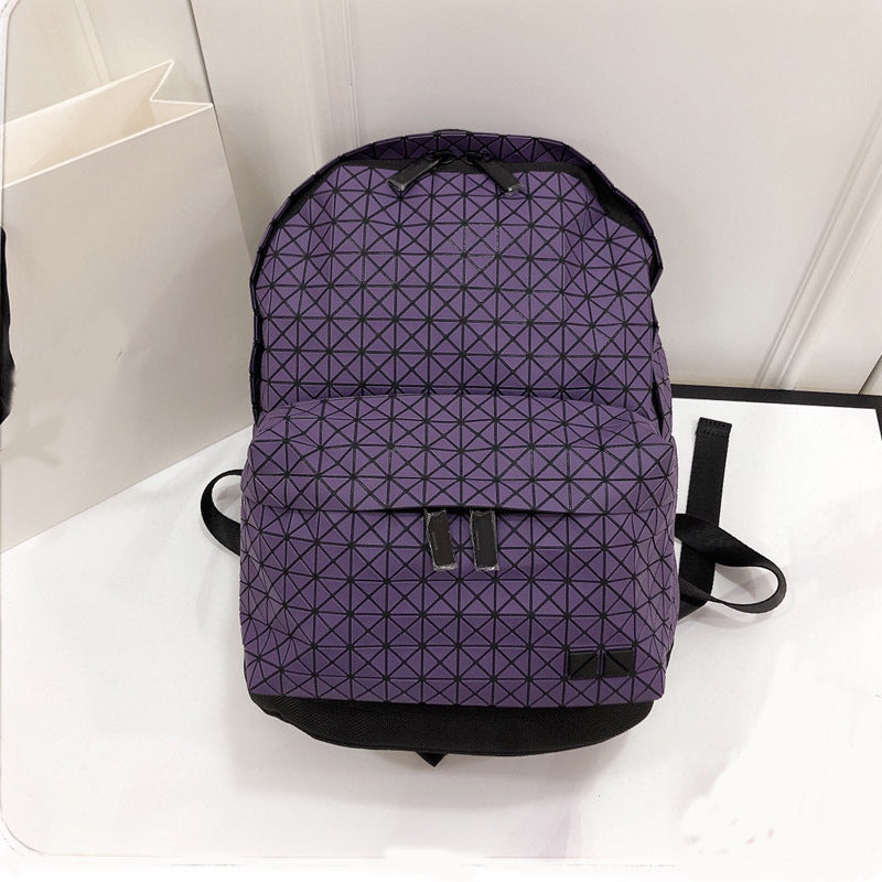 Women's Original Geometric Rhombus Silicone Checked Computer Color Matching Bags