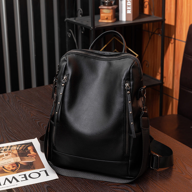 Women's Korean Style Fashionable Soft Leather Leisure Bags