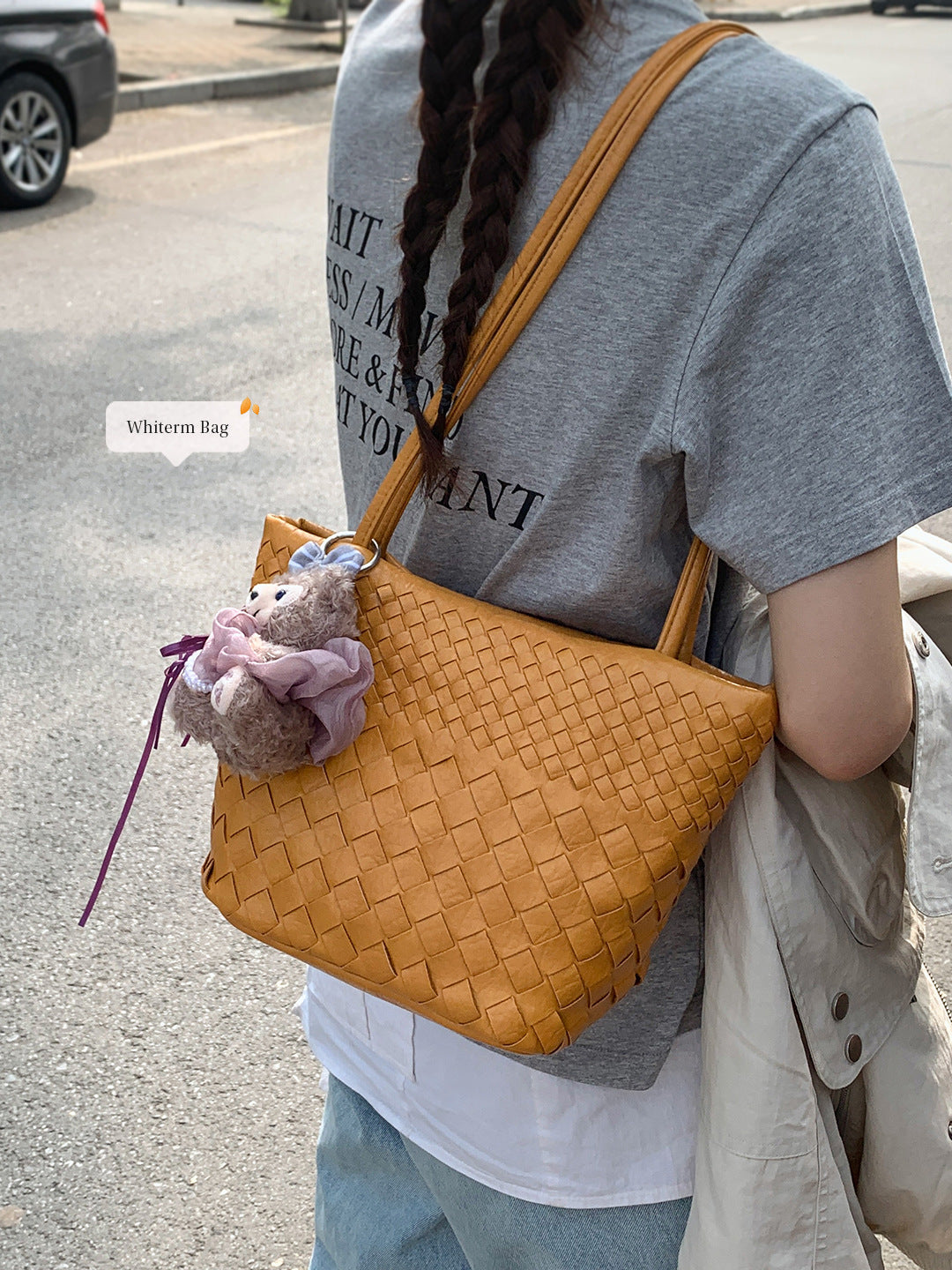 Stylish Women's Niche Texture Simple Woven Underarm Bag