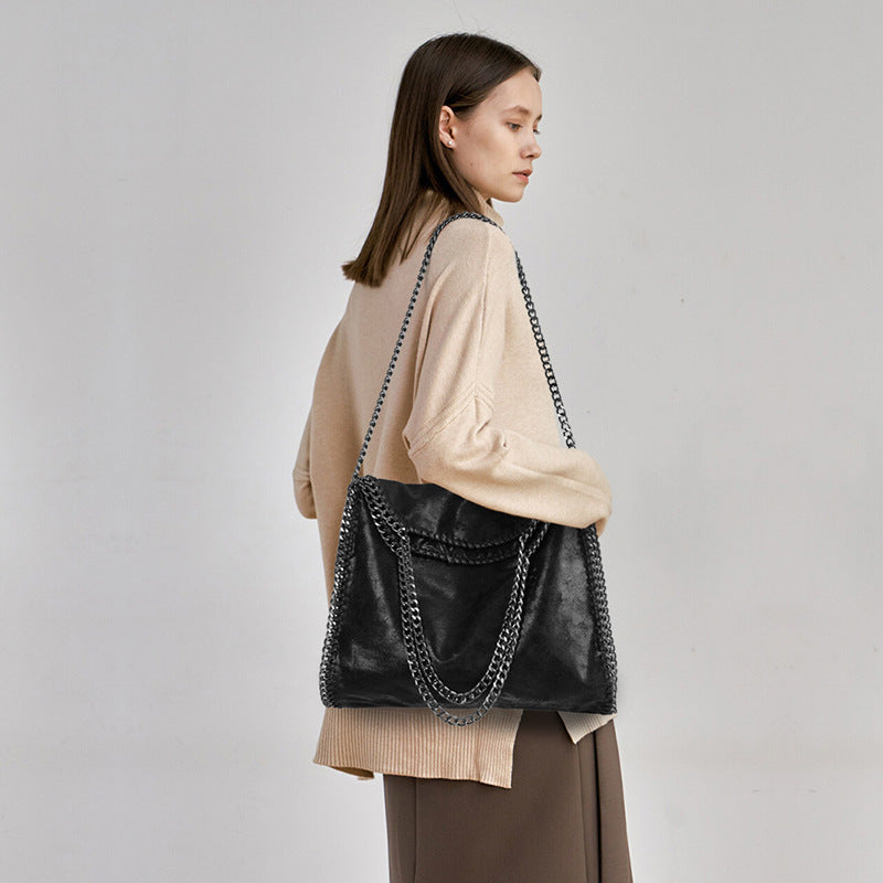 Large Capacity Foldable Chain Big Single Ladies Bags