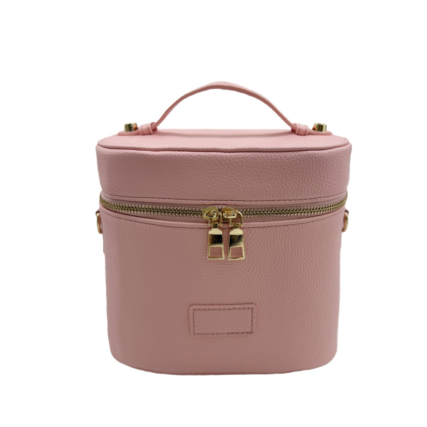 Lychee Pattern Fashionable Portable Diagonal Strap Leather Large Makeup Bag
