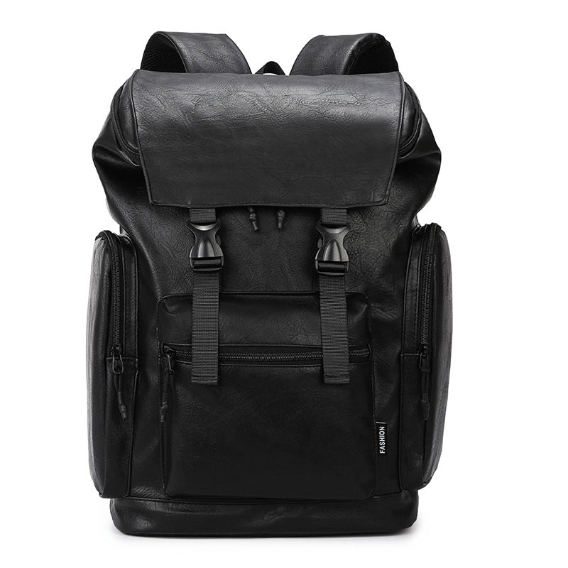 Popular Men's Fashion Vintage Leather Commuter Leisure Backpack