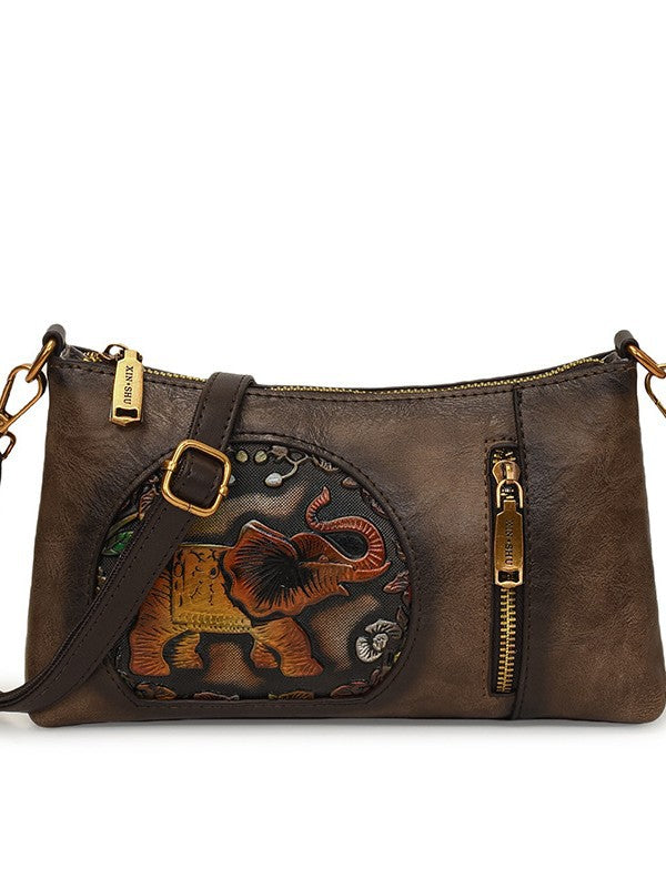 Retro National Style Large Capacity Boston Women's Shoulder Bag