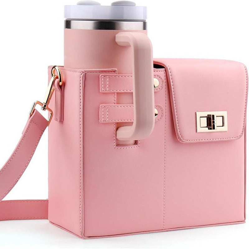 Beverage Bottle Kettle Pink Large-sized Thermos Shoulder Bags