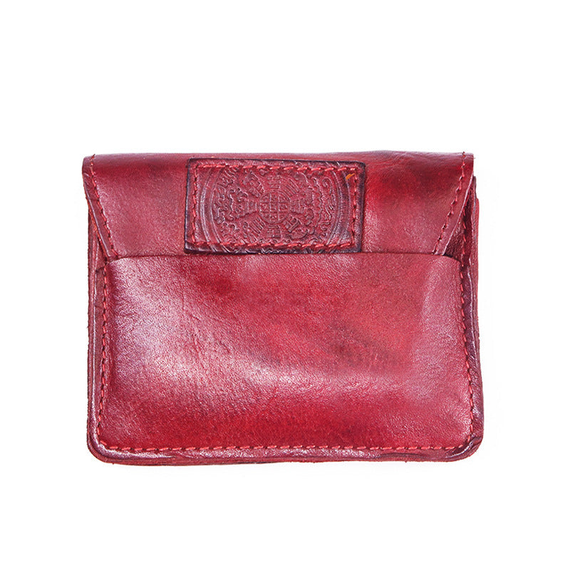 Distressed Style Washed First Layer Vegetable Tanning Card Holder