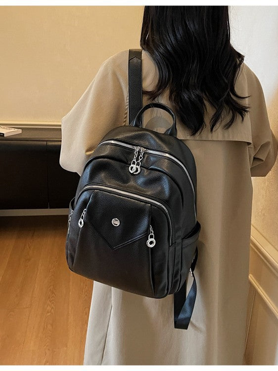 Women's Fashion Korean Soft Leather Textured Women's Backpack
