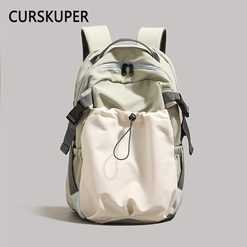 Retro Overalls Style Large Capacity Simple Lightweight Leisure Backpack