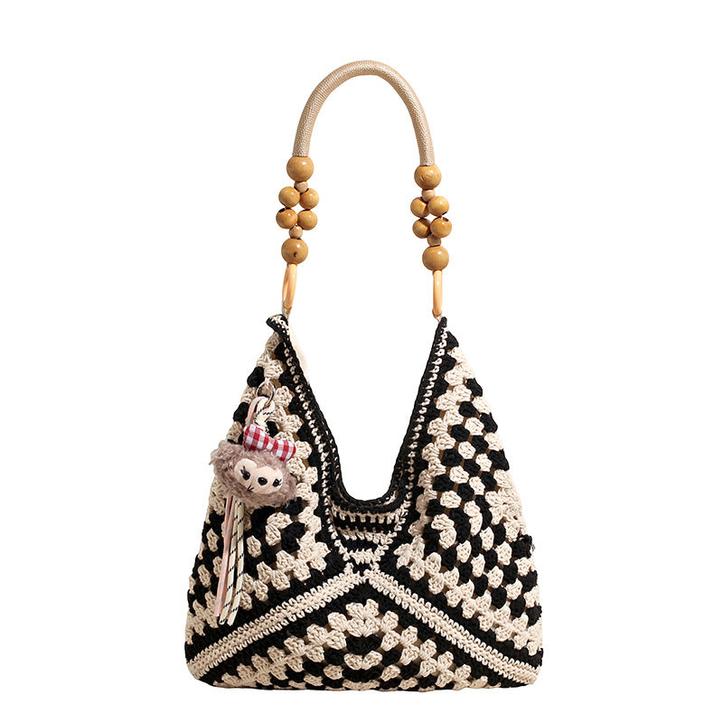 Women's Super Hot Idle Style Woven Straw Large Capacity Bohemian Seaside Bags