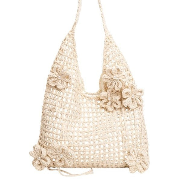 Women's Woven Hand Crocheted Hollow Seaside Daily Women's Messenger Bag