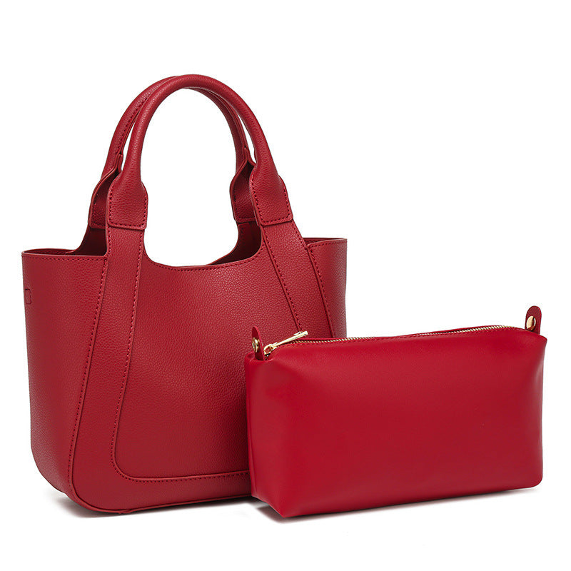 Women's Western Style Hand Holding Fashion Simple Bucket Bag