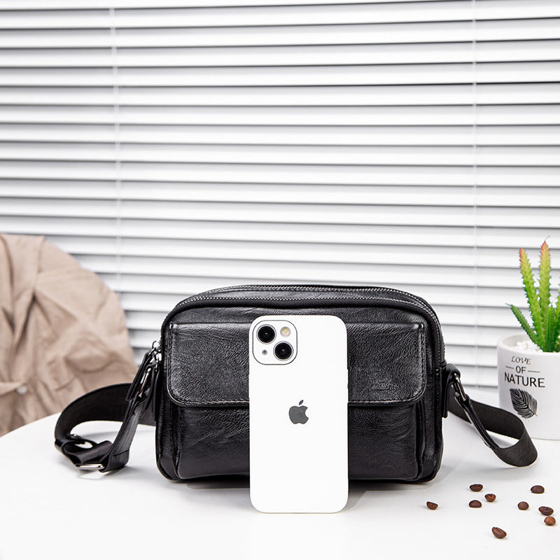 Men's Fashion Large Capacity Horizontal Light Luxury Bags