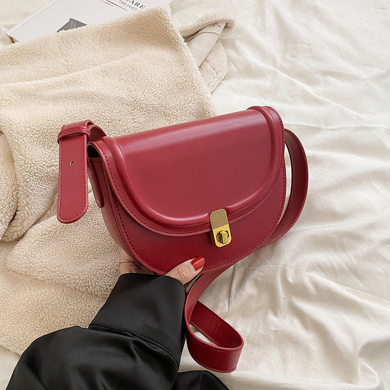 Women's Retro Textured Popular One Saddle Women's Messenger Bag