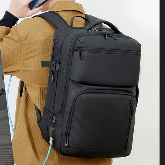 Men's Opening Closing Scalable Computer Printing Large Business Backpack