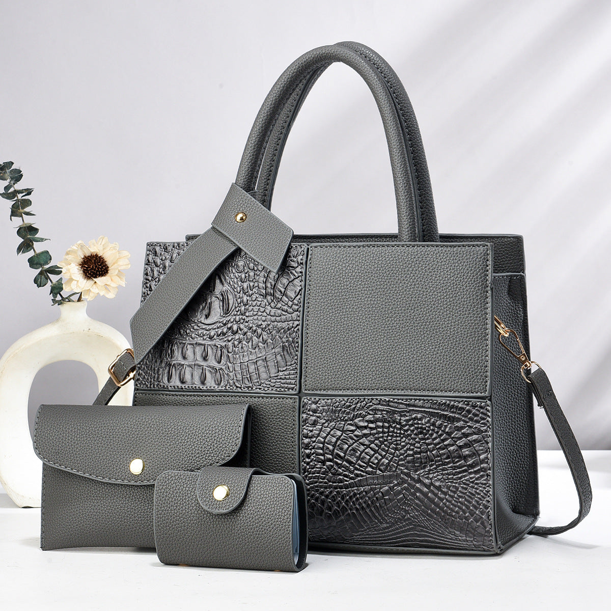 Women's Large Capacity Fashion Elegant Lady Splicing Women's Handbag