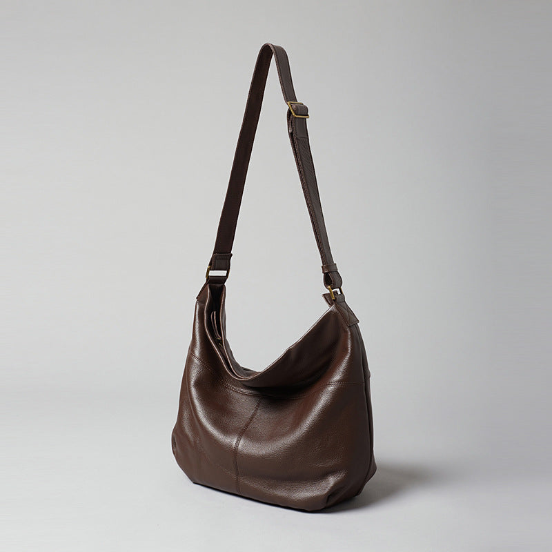 Women's Layer Cowhide Idle Style Large Capacity Soft Bags