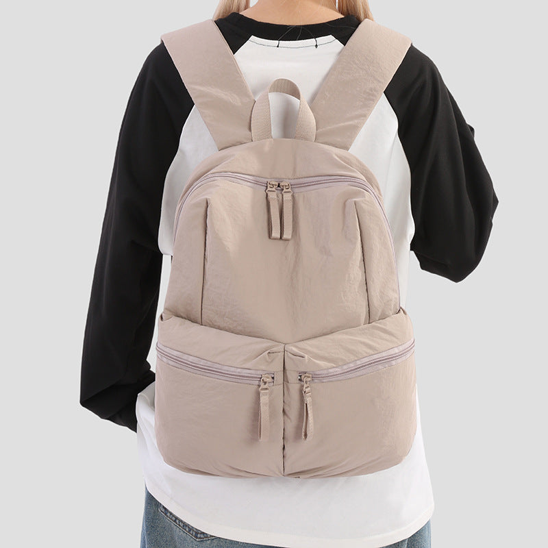 Women's Simple College Nylon Cloth Outing For Leisure Backpack