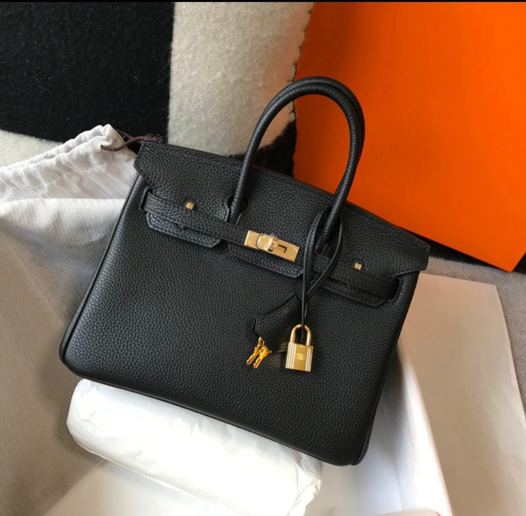 Cowhide Grain Gold Sier Genuine Leather Fashion Large Capacity Portable Women's Handbag
