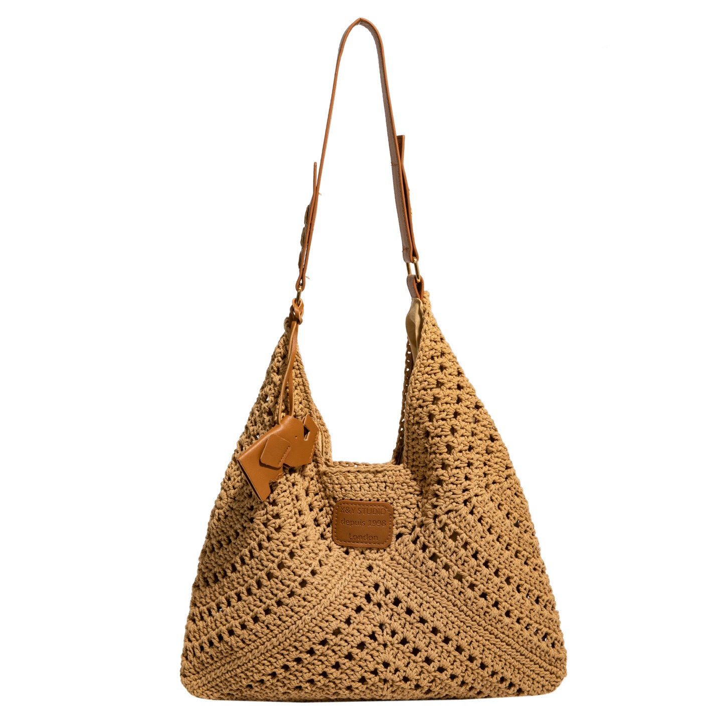 Spring Idle Style Woven Leisure Vacation Underarm Large Bags