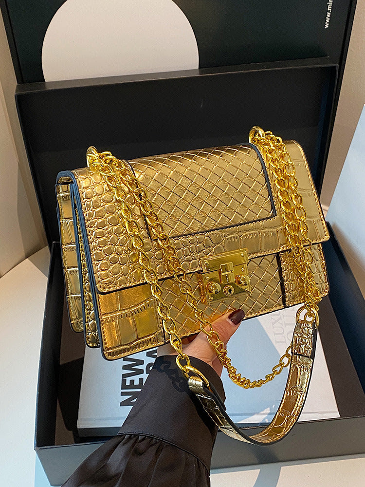 Charming Graceful Women's Fashion Woven Chain Women's Messenger Bag