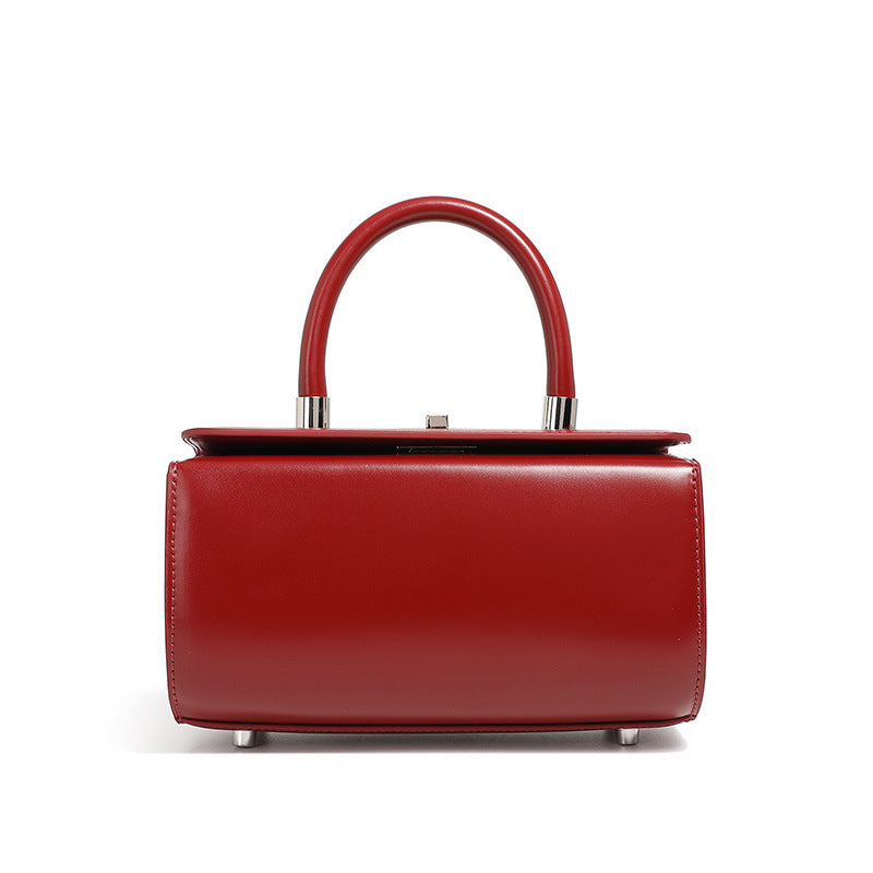 Women's High-grade Cowhide Portable Fashion Simple Doctor Women's Handbag