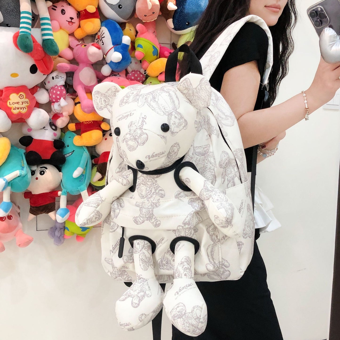 Bear Doll Spine Protection Burden Reduction Leisure Backpack
