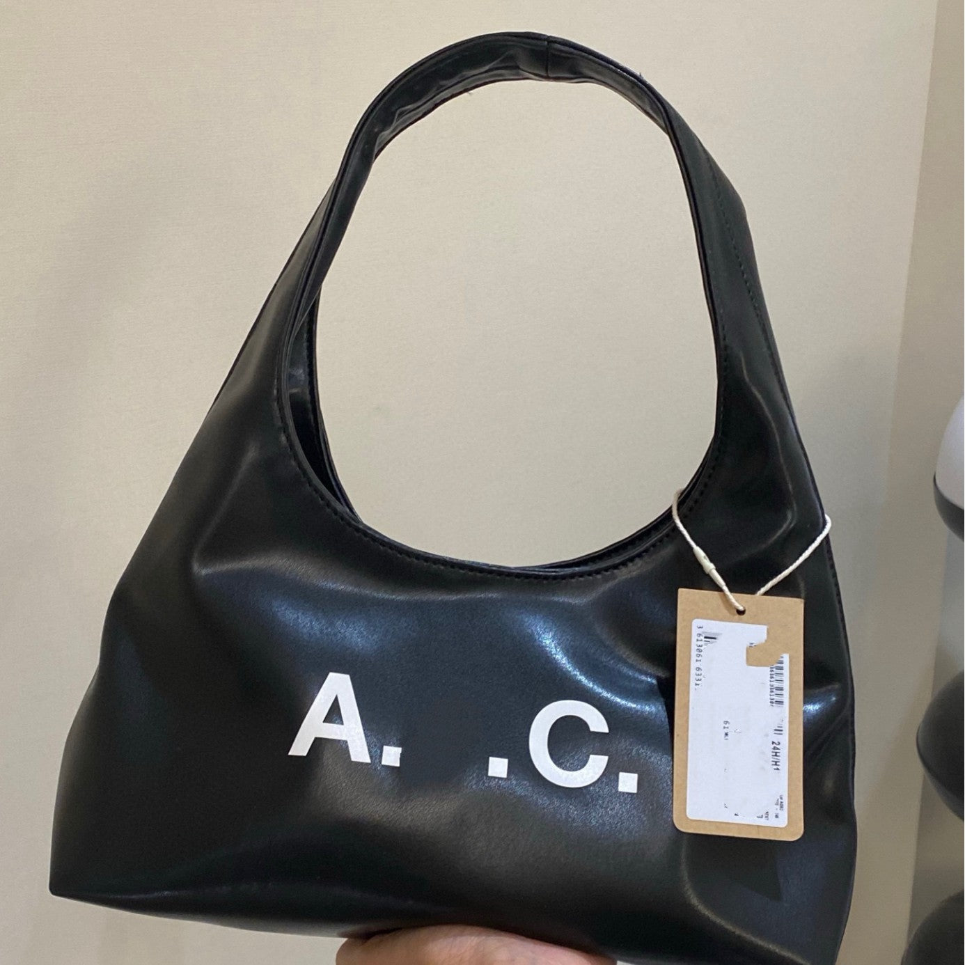 Women's & Men's Leather Canvas Shopping Underarm Bag