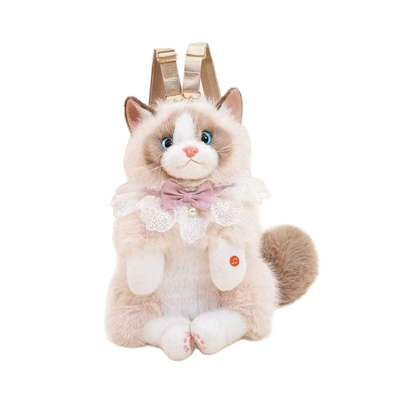 Cartoon Cat Cute Simulation For Girlfriends To Accompany Sleep Hug Leisure Backpack