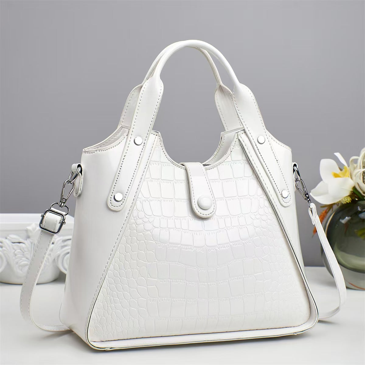 Women's Large Capacity Alligator Print Fashion Mother Women's Handbag