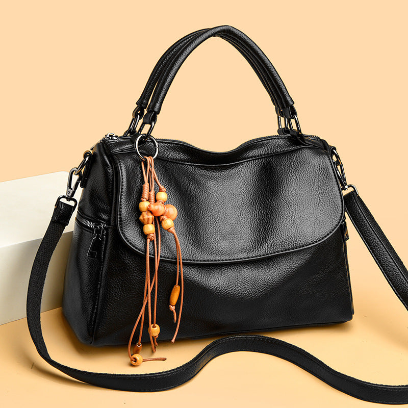 Women's Soft Retro Fashion Boston Large Capacity Women's Handbag