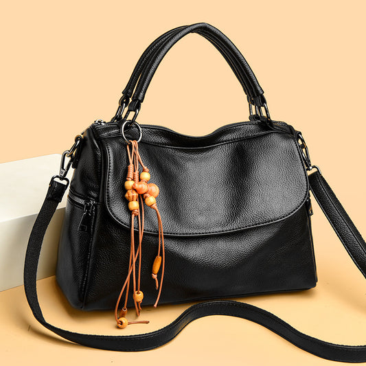 Women's Soft Retro Fashion Boston Large Capacity Women's Handbag