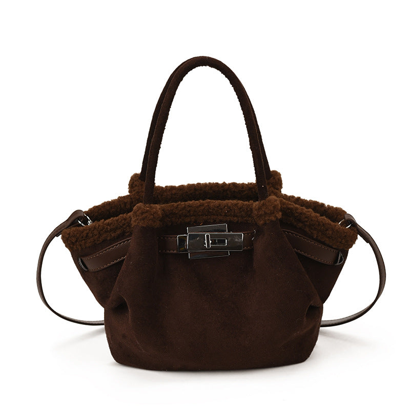 High-grade Retro Plush Female Niche Commuter Women's Handbag