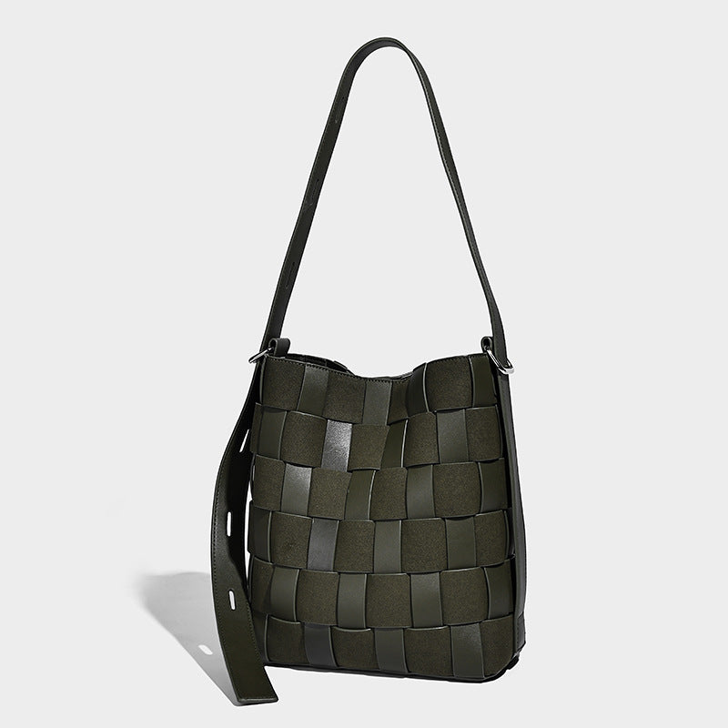 Women's Source Woven Large Capacity Commuter Bucket Bag