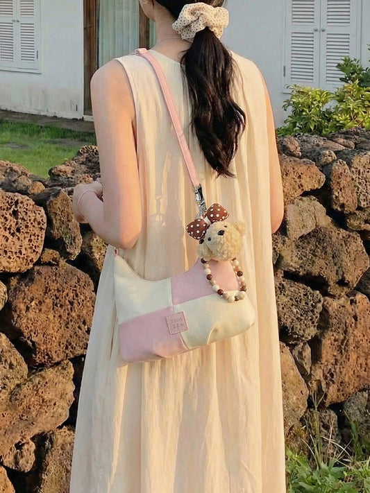Women's Canvas Summer Retro Color Matching Fashion Women's Handbag