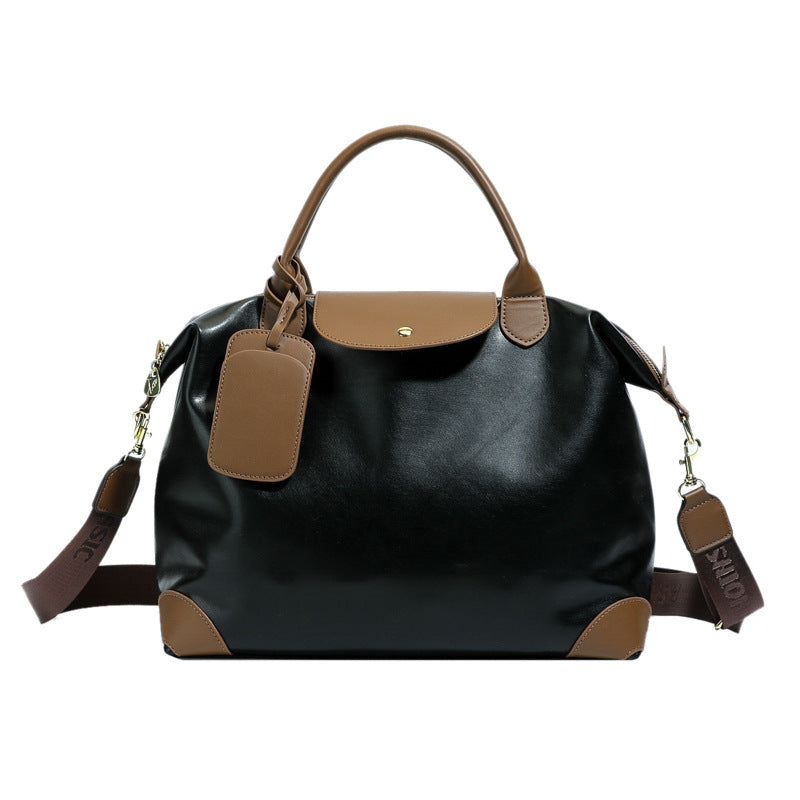 Women's Large Capacity Commuter Fashion Portable Light Luxury Retro Style Bags